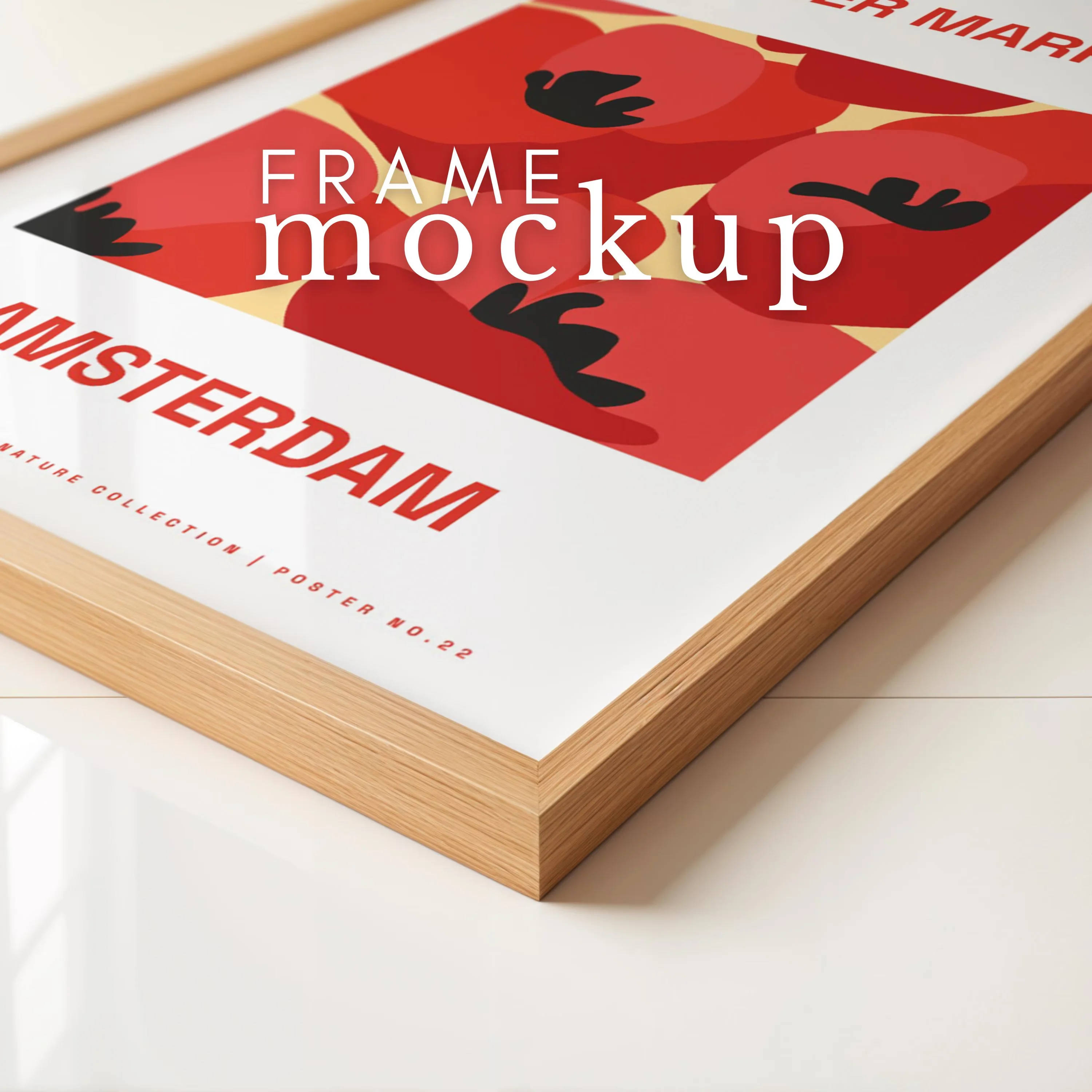 Vertical Frame Mockup Close Up Art Poster Prints Flat Lay Detail View Vertical Horizontal Mockup DIN A Photoshop PSD Photopea Frame Mockup